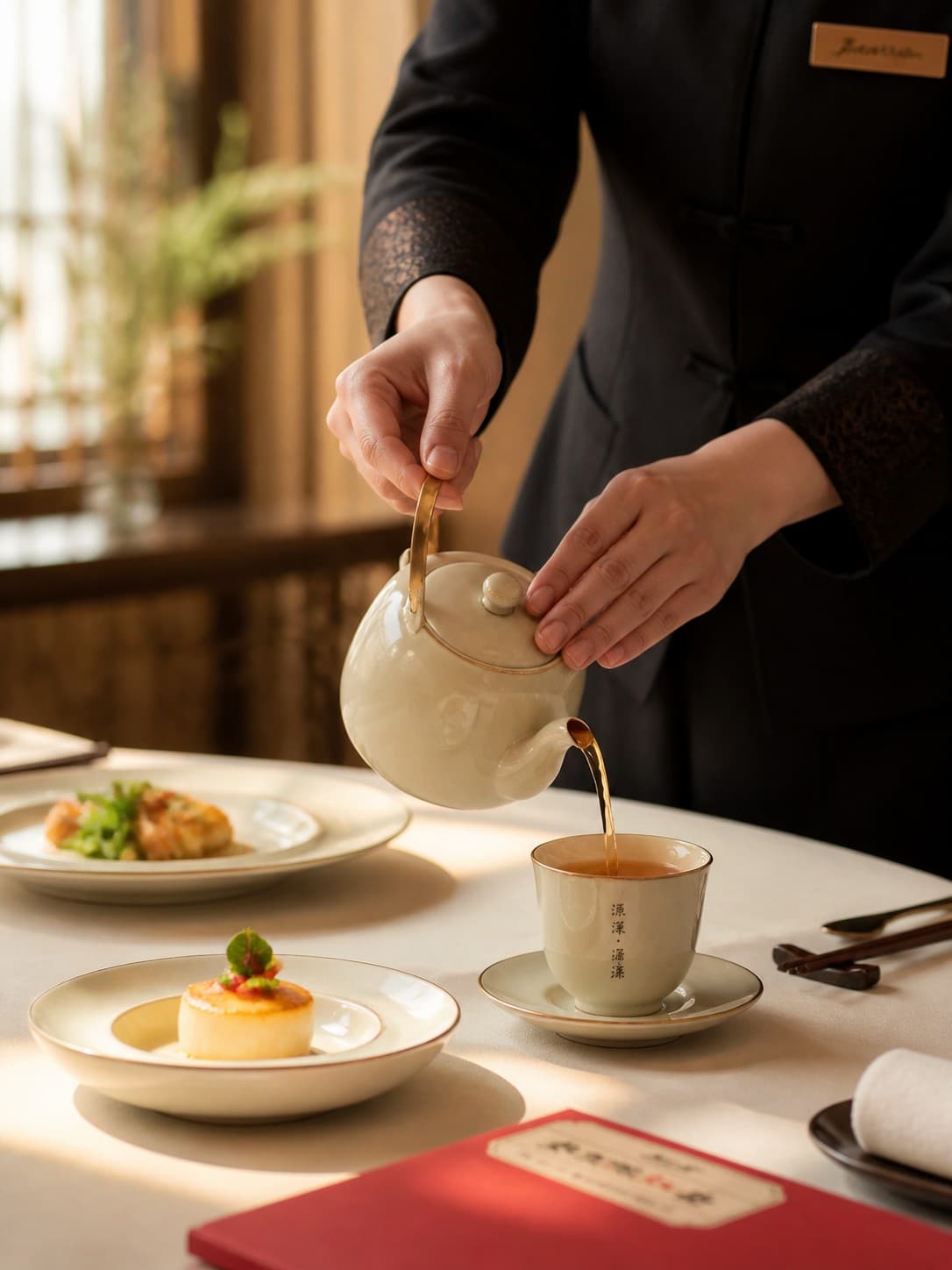 Tea service for restaurants and food pairing